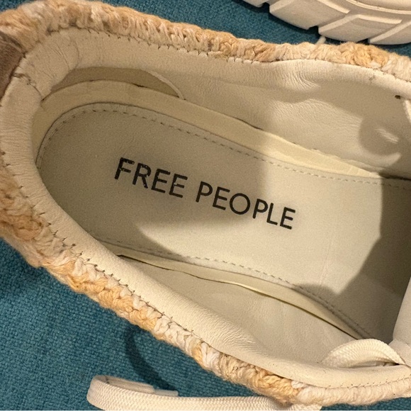 Free People Beige and White Casual Sneakers - Picture 7 of 12